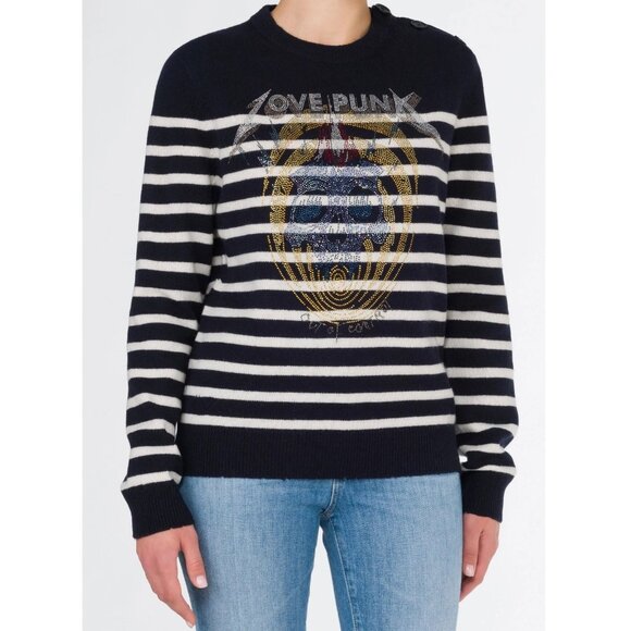 Zadig & Voltaire Women's Jeremia MW Punk Sweater in size Small NWOT MSRP $298 - Picture 4 of 14